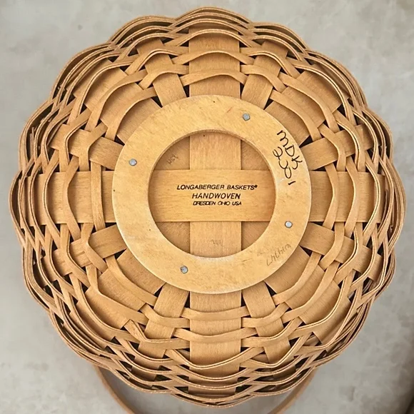 Longaberger 2001 Pumpkin Patch Basket with Lid & Bread Basket Orchard Park Plaid - Picture 7 of 16